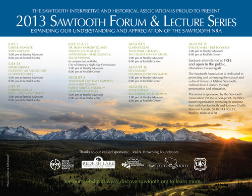 Sawtooth Forum | Sawtooth Society | Sawtooth Lecture